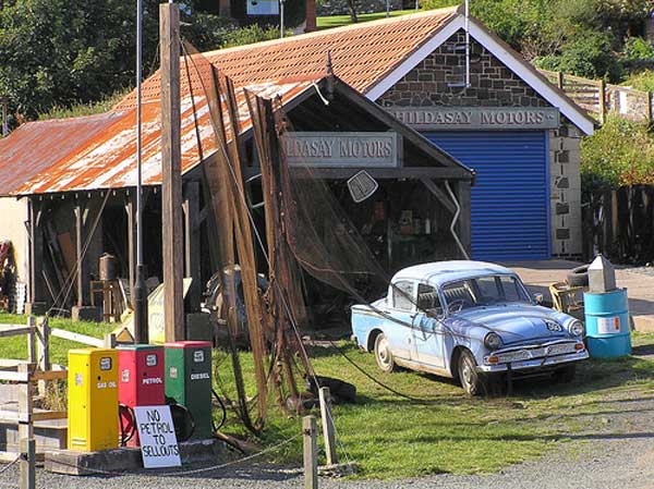 The 'garage' set for Distant Shores