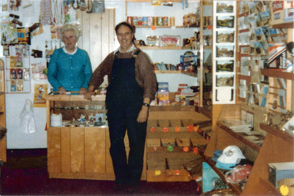 Dennis and Sybil Dawson in the gift shop in 1991