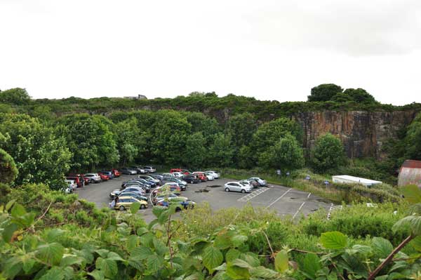 Craster quarry, now the village's car park.