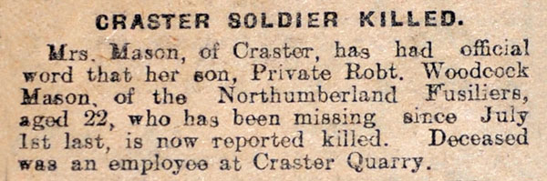 Alnwick and County Gazette January 13th, 1917