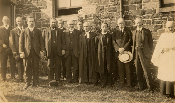 The dedication of the Craster Chapel WW1 memorial