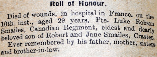 Alnwick and County Gazette June 30th, 1917