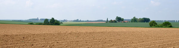 Thiepval Memorial, Mouqet Farm and the ground south of the Zollern, Hessian and Regina trenches.