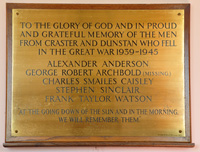 Methodist Chapel Memorial for World War Two